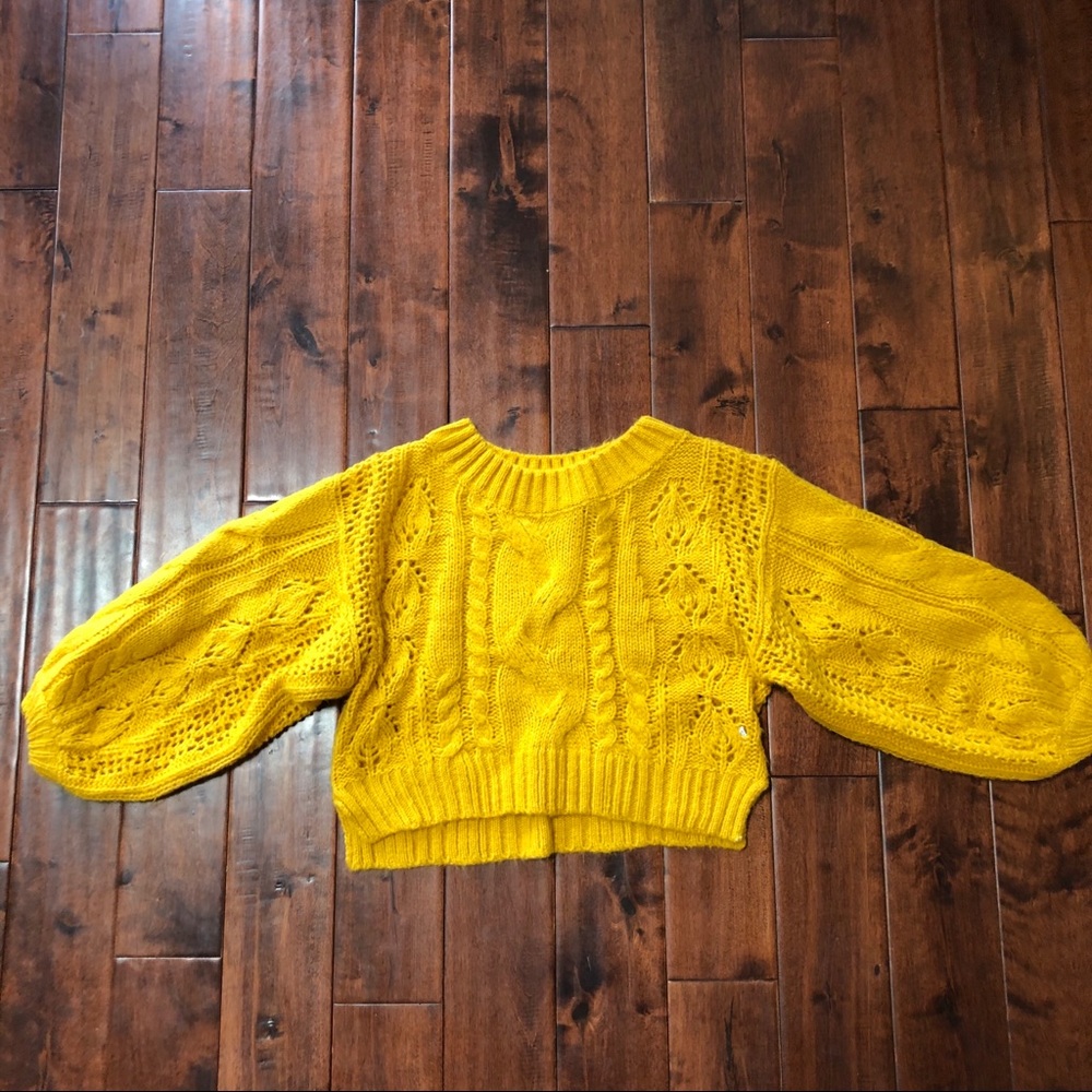 mustard seed yellow sweater